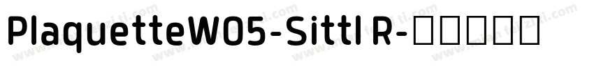 PlaquetteW05-Sittl R字体转换